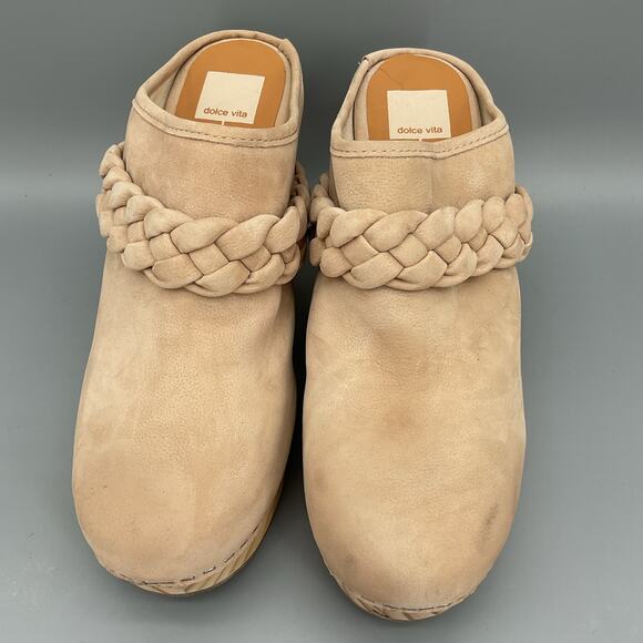 Dolce Vita Tan Braided Heeled Mules - Picture 3 of 10